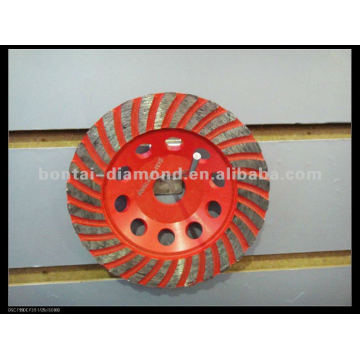 Roue de coupe de diamant avec un diamètre de 230 mm et une tonnelle de 22,23 mm. Liaison en aluminium et liaison métallique